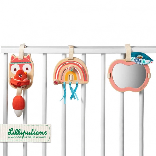 Lilliputiens - Jouets suspendus en bois Renard Alice 9 mois+