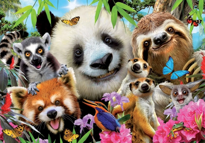 Puzzle Selfie des amis aux yeux noirs 300 pièces