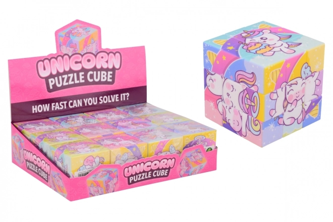 Cube pliable avec licorne pour enfants