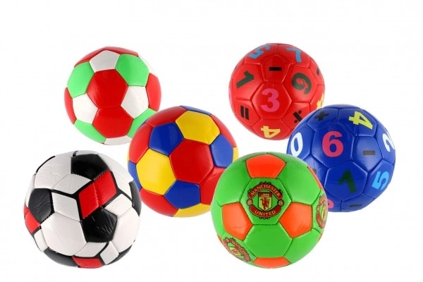 Ballon de football petit junior gonflé cousu 15cm cuir avec filet