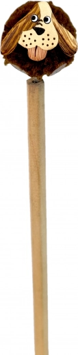 Crayon en bois avec pompon chien