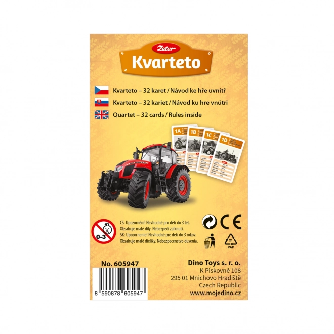 Kvarteto jeu Zetor tracteurs