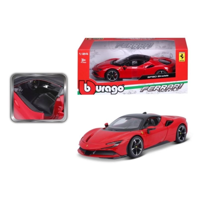 Bburago 1:24 Ferrari Top SF90 Stradale Rouge