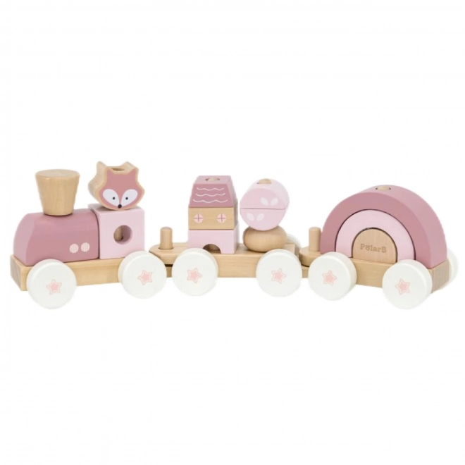 Viga PolarB circuit de train rose avec wagons et blocs