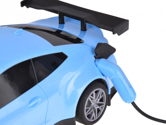 Voiture et station de recharge avec éclairage coloré