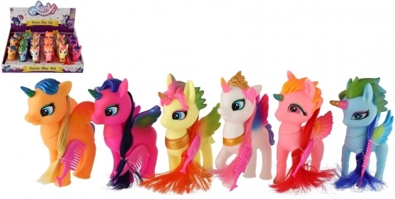 Licorne pour jeu de coiffure et créatif 14 cm