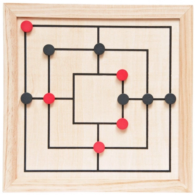 Ensemble de jeux dans une boîte en bois