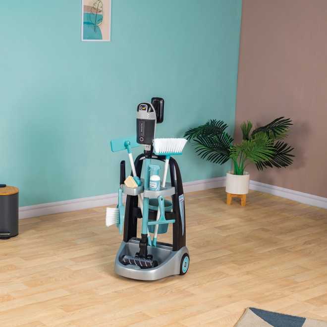 Smoby Rowenta Chariot de nettoyage avec aspirateur à tige