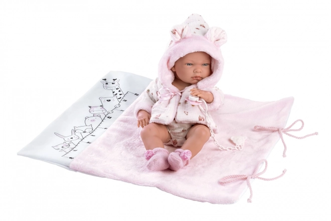 Llorens 73898 NOUVEAU-NÉ FILLE - poupée réaliste bébé avec corps tout en vinyle - 40 cm