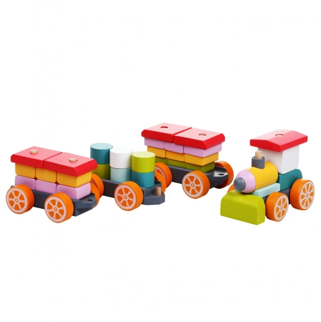 CUBIKA 13319 Train trois wagons - puzzle en bois 35 pièces