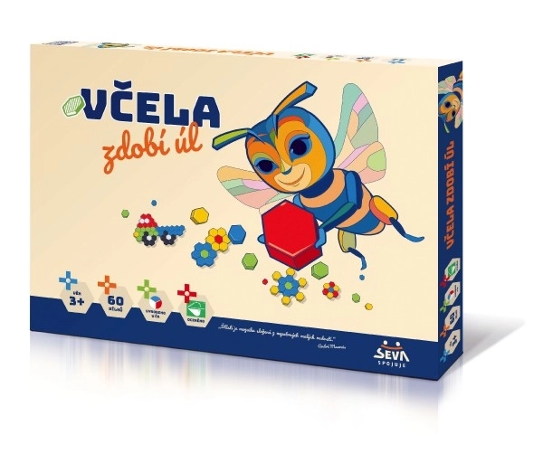 L'abeille orne la ruche 60pcs mosaïque dans une boîte 43x32x3,5cm