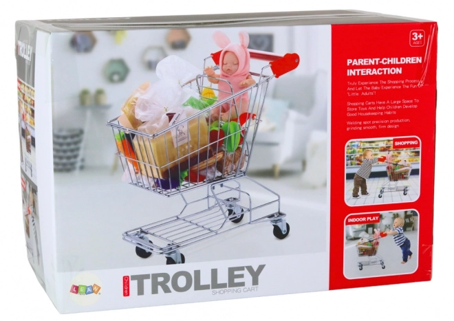 Panier d'achat en métal Chariot Enfant Silver Large