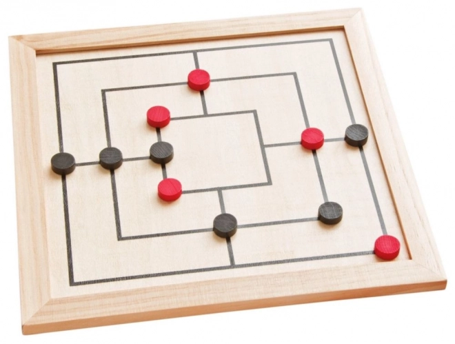Ensemble de jeux dans une boîte en bois