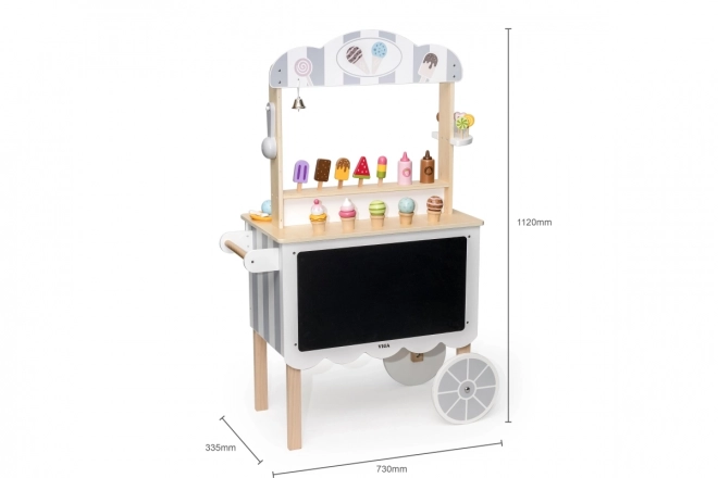 Chariot de crème glacée en bois
