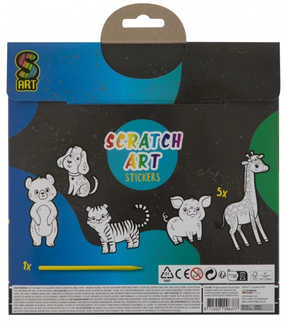 Autocollants à gratter XXL 5 pcs