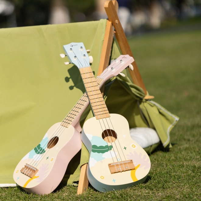 Ukulélé en bois classique pour enfants - Rose