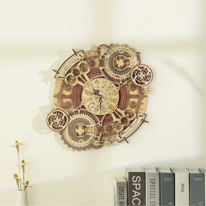 Puzzle Mécanique en Bois 3D RoboTime Horloge avec Calendrier