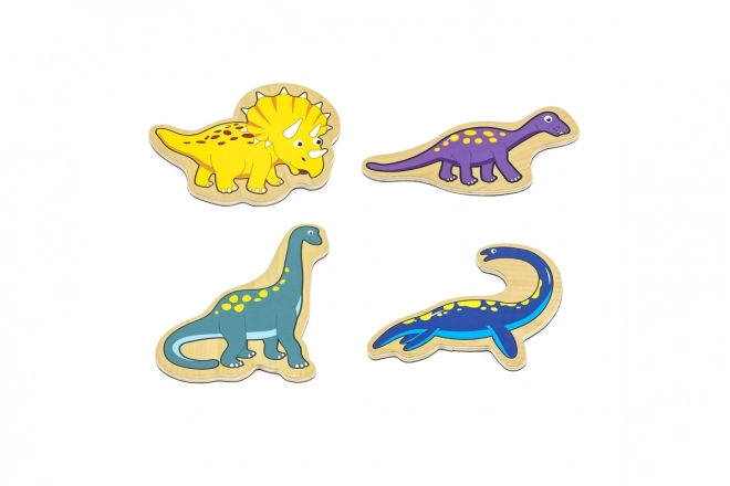 Magnets en bois 20 pcs - dinosaures