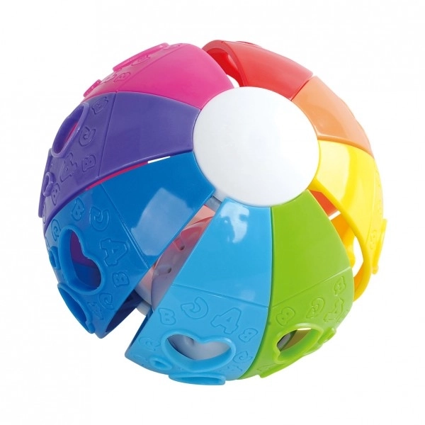 Balle arc-en-ciel hochet en plastique 10cm 6m+