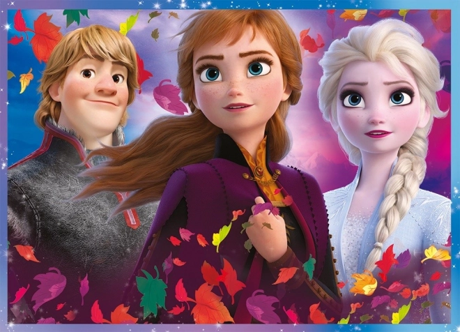 Puzzle 4en1 La Reine des Neiges II/Frozen II dans une boîte 28x28x6cm