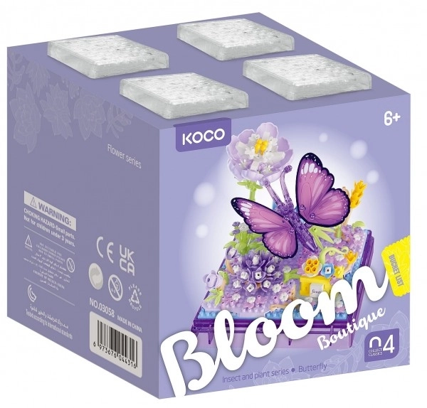 Kit de construction mini KOCO Papillon en plastique 471 pcs dans une boîte 11x12x11cm