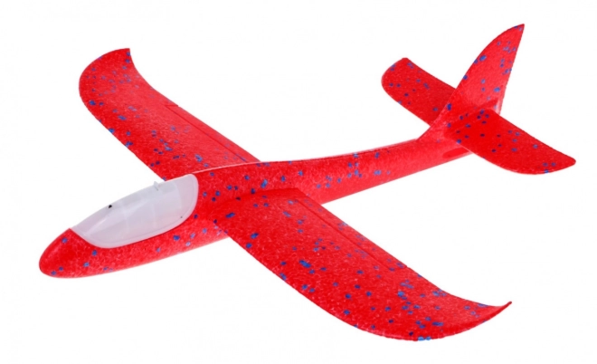 Modèle d'avion en polystyrène + stabilisateur mobile + lumières – Rouge