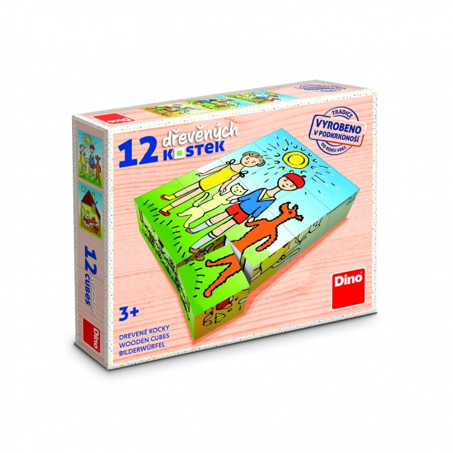 Cubes en bois Chien et Chat – 12 cubes