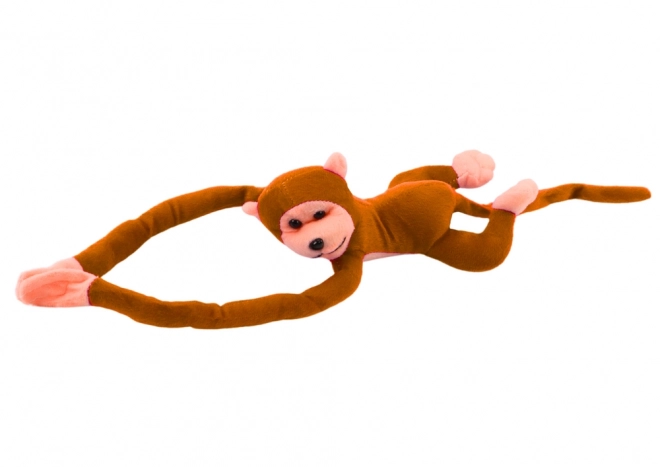 Mascotte en peluche singe avec son brun clair 80 cm