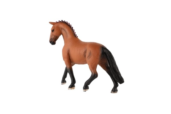 Cheval domestique brun zooted plastique 13cm dans un sachet