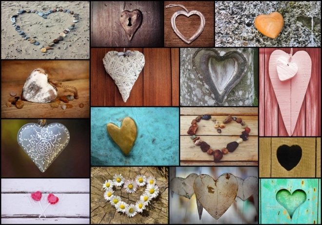 Puzzle collage : Amour 1000 pièces
