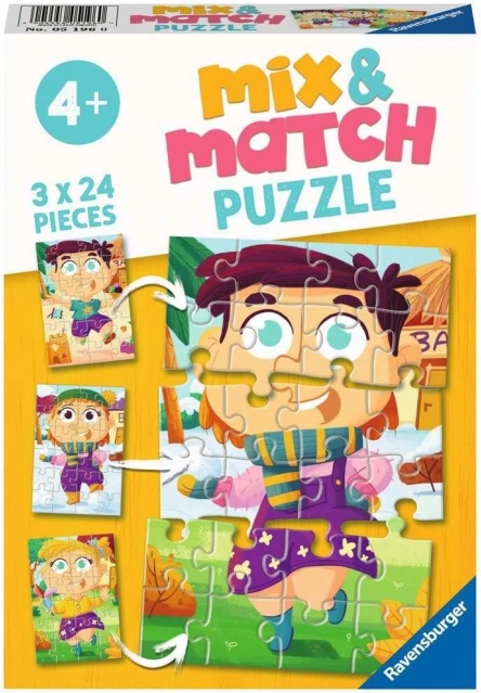 Ravensburger puzzle Mix & Match : robes colorées 3×24 pièces