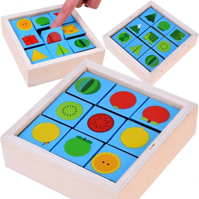 Cubes éducatifs en bois avec images