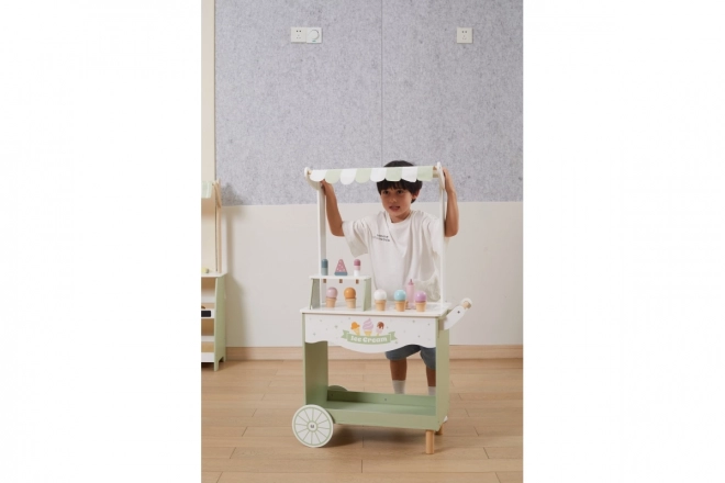 Stand de crème glacée en bois