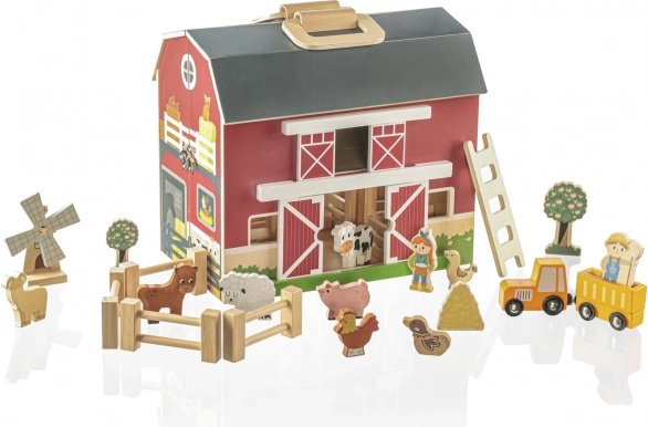 Ferme en bois portable pour enfants