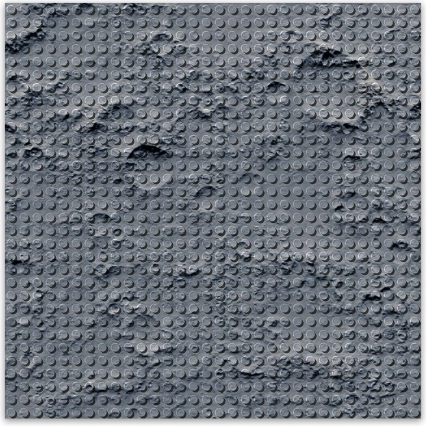 Plaque de construction design Paysage lunaire 25,5 x 25,5 cm