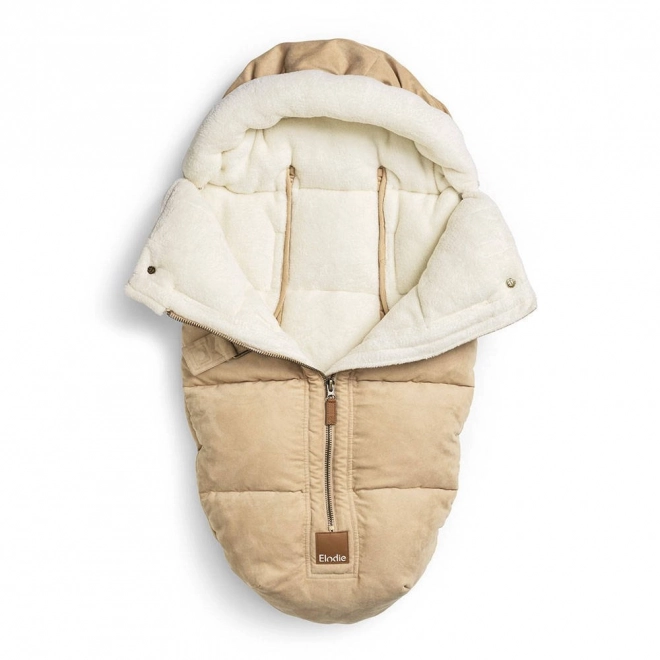 Elodie Details - Sac de couchage pour poussette - Aviator Noir – Beige/gris || Alcantara