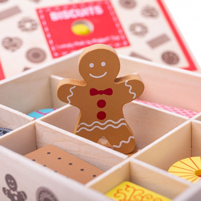 Bigjigs Toys Boîte avec des biscuits en bois