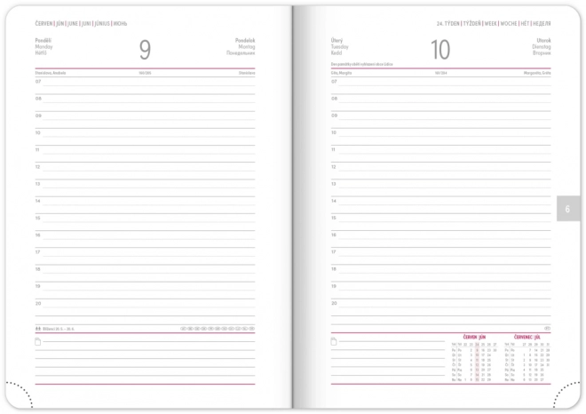 NOTIQUE Agenda Ajax 2025, bleu, 15 x 21 cm