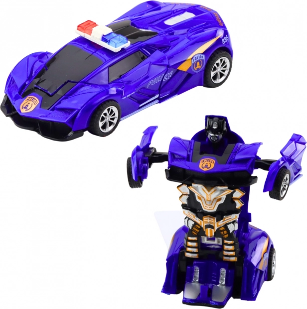 Auto robot 2en1 voiture de sport de police