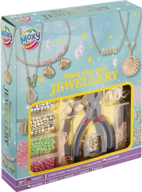 MOXY Ensemble de fabrication de bijoux avec coquillages