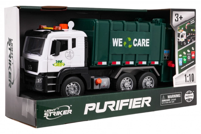 Camion poubelle avec fonction lumière et son