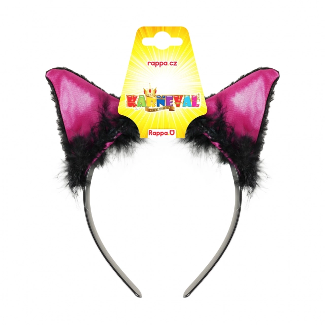 Accessoire de carnaval Chat avec oreilles et plumes