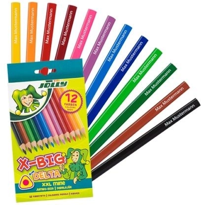 Crayons triangulaires X-Big Delta 12 couleurs