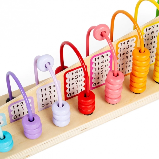 Abacus arc-en-ciel en bois pour enfants