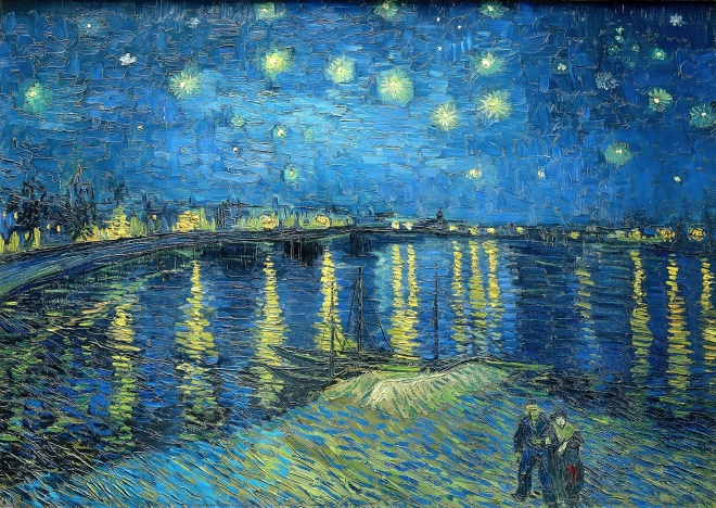 Puzzle Nuit étoilée sur le Rhône 1000 pièces