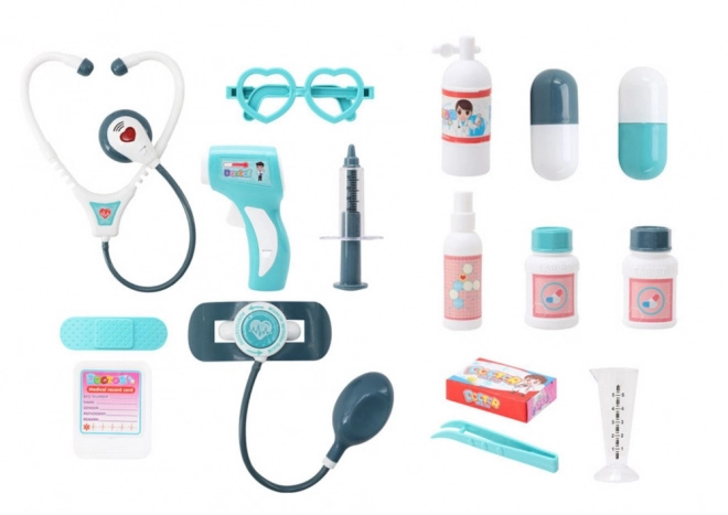 Ensemble médical pour petit médecin dans une valise Lumières Bleues