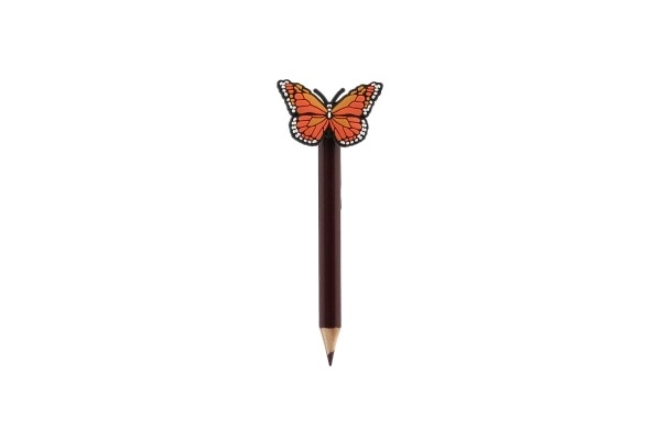 Crayon avec motif papillon en bois