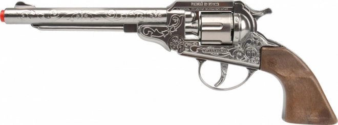 Revolver gravé en détail