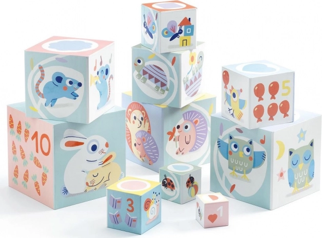 Tour de cubes Les animaux de la forêt DJECO
