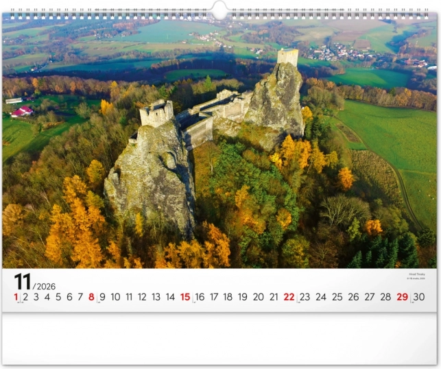 Calendrier mural Panoramata Tchèque 2026